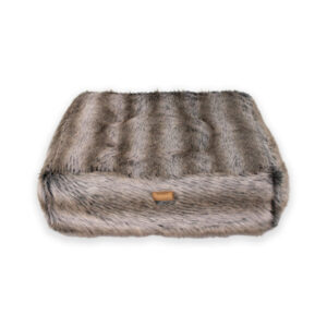 Orthopädisches Hundebett Nubes® Luxury „Wolf Fakefur“ Limited Edition